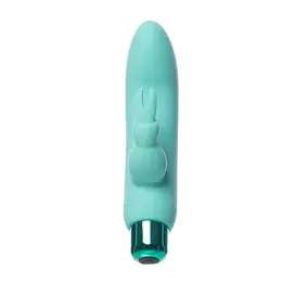 PowerBullet Alice's Bunny Teal - Compact 10-Function Vibrating Device