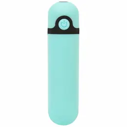 PowerBullet Rechargeable Vibrating Bullet Teal - 10-Mode Compact Model
