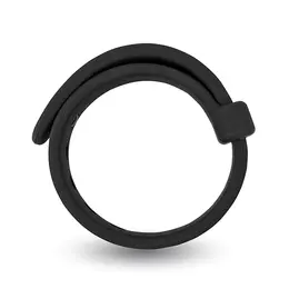 Velv'Or Rooster Jason Adjustable Silicone Ring Black 5 Sizes