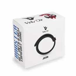 Velv'Or Rooster Jason Adjustable Silicone Ring Black 5 Sizes