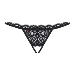 Obsessive 831-THC-1 Lacy Crotchless Thong S/M with Decorative Bows