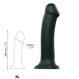 Strap-On-Me Dual Density Bendable Silicone Model XL Black 20cm