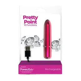 PowerBullet Pretty Point Pink Precision Vibrator with Crystal Accent