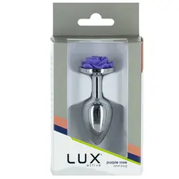 Lux Active Metal Rose Plug Purple - Tapered, Body-Safe, 3