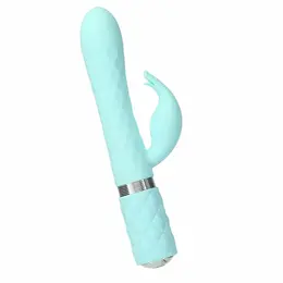 Pillow Talk Lively Teal Dual Motor Silicone Massager USB Rechargeable