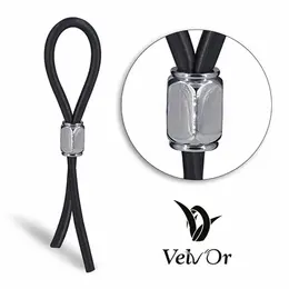 Velv’Or JBoa 305 Adjustable Silicone Ring Black/Silver 13cm