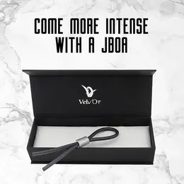 Velv'Or JBoa 303 Adjustable Silicone Ring Black & Silver 13cm
