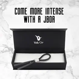 Velv'Or JBoa 301 Adjustable Silicone Intimate Ring Black/Silver 13cm