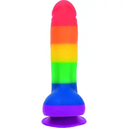 Addiction Justin 20 cm Silicone Rainbow Model with Suction Base