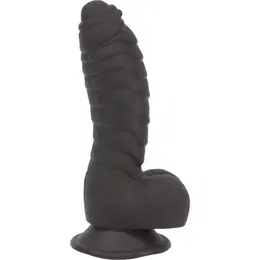 Addiction Ben 18 cm Black Silicone Ribbed Model with Suction Base