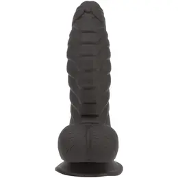 Addiction Ben 18 cm Black Silicone Ribbed Model with Suction Base