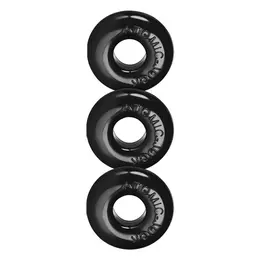 Oxballs Ringer Do-Nut 1 Black 3-Pack Flexible Ring Set