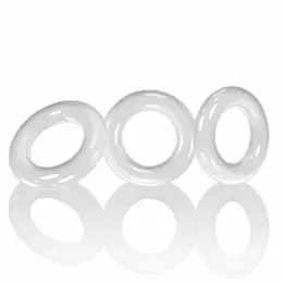 Oxballs Willy Rings 3-Pack White - Durable Flexible Silicone Support Rings