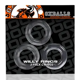 Oxballs Willy Rings 3-Pack Flexible Clear Anatomical Rings