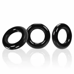 Oxballs WILLY RING Black 3-Pack Flexible Anatomical Rings Set