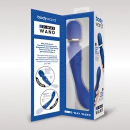 Bodywand Luxe 2-Way Wand Blue Dual-Ended Massager Silicone