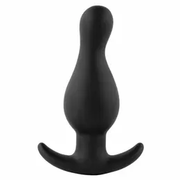 FeelzToys Plugz Black No. 2 Intimate Silicone Plug, Medium Size