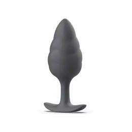 B Swish Bfilled Basic Plus Wave Slate - Anatomical Plug, Silicone, 10.8 cm