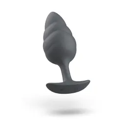 B Swish Bfilled Basic Plus Wave Slate - Anatomical Plug, Silicone, 10.8 cm