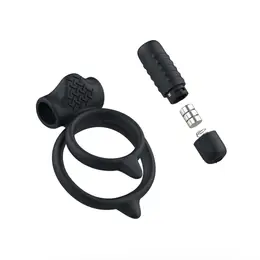 B Swish Bcharmed Basic Plus Black Silicone Dual Stimulation Ring