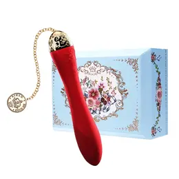 Zalo Marie G-Spot Device, Bright Red, App-Controlled, 24K Gold Accent