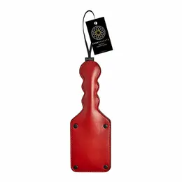 Sportsheets Saffron Square Paddle - Durable Synthetic Leather, Red/Black