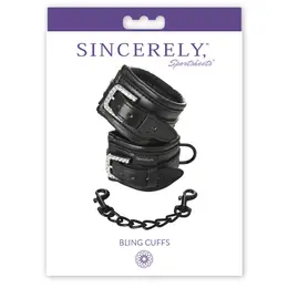 Sportsheets Sincerely Bling Cuffs Adjustable Sparkling Design 25.4cm