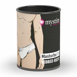 Mystim Ribbed Ricky Lemalla Intimate Device, TPE, White, Travel Size