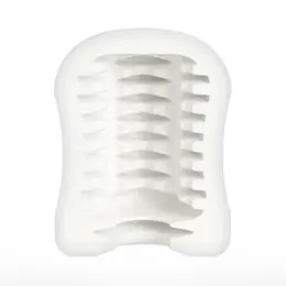 Mystim Ribbed Ricky Lemalla Intimate Device, TPE, White, Travel Size