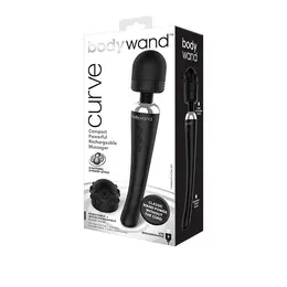 Bodywand Curve Rechargeable Wand Massager Black - Flexible Design