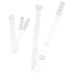 Bye Bra Flexible Low Back Straps 2-Hook Black & White Adjustable Set