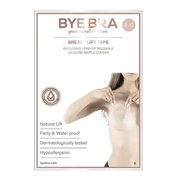 Bye Bra Breast Lift Tape & Silicone Covers A-C Nude 4 Pairs