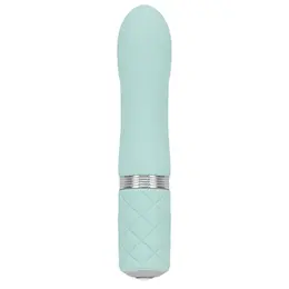 Pillow Talk Flirty Teal Mini Massager - Compact Wireless Silicone Model