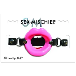Sportsheets S&M Silicone Lips Pink Intimate Gag Adjustable Strap