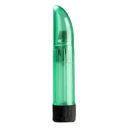 Seven Creations Crystal Clear Ladyfinger Vibrator Green 13 cm