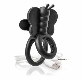 The Screaming O Charged Monarch Black - Dual-Ring Silicone Butterfly System