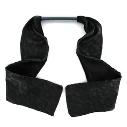 Sportsheets Sincerely Lace Bit Gag - Elegant Adjustable Black Lace 135cm