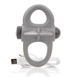 The Screaming O Charged Yoga Flexible Vibe Ring Grey Rechargeable