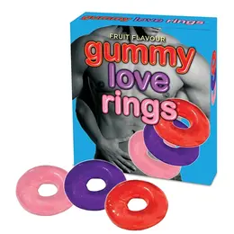 Funtime Gummy Love Rings Cherry Flavour Edible Set 3pcs 45g