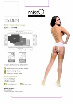 MissO S301 Stockings Beige L/XL - Elegant Suspender Hosiery for Women