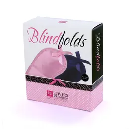 LoversPremium Satin Blindfold Set Pink & Blue - 2 Adjustable Pieces