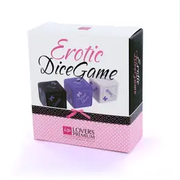 LoversPremium Intimacy Dice Game Set - 3 Action Cubes with Storage Pouch