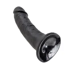 King Cock 6 Inch Intimate Model Black - Textured Suction Base