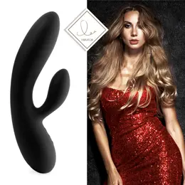 FeelzToys Lea Black Glitter Dual-Motor Intimate System Waterproof 202mm