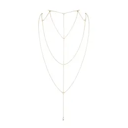 Bijoux Indiscrets Magnifique Gold Body Chain - Adjustable Back & Cleavage Jewelry