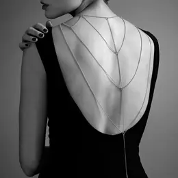 Bijoux Indiscrets Magnifique Gold Body Chain - Adjustable Back & Cleavage Jewelry