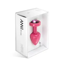 Diogol Anni Round Plug Pink 25 mm - Aluminium & Swarovski Crystal