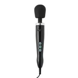 Doxy Die Cast Wand Massager Black - Metal Body, Medical Silicone Head
