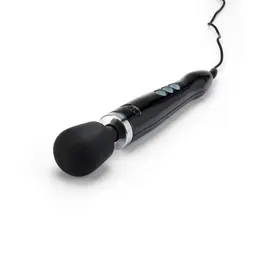 Doxy Die Cast Wand Massager Black - Metal Body, Medical Silicone Head
