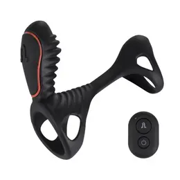 Adrien Lastic Gladiator Remote Control Silicone Partner Ring 11cm Black